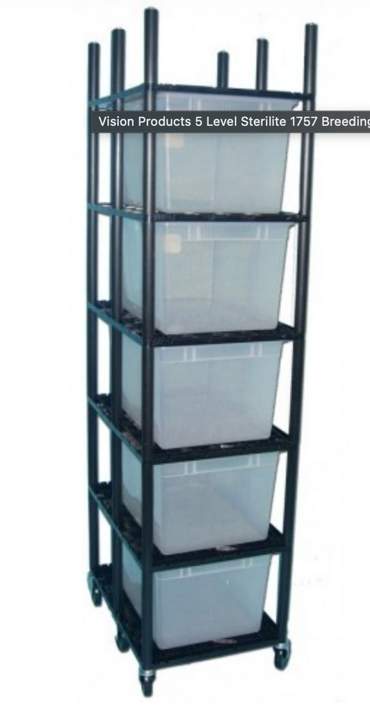 Sterilite 1757 Tub Breeding Rack Levels, Tubs (Crested Geckos